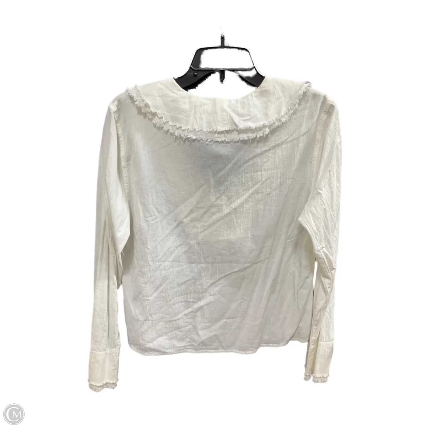 Top Long Sleeve By Tommy Hilfiger In Cream, Size: L