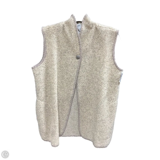 Vest Faux Fur & Sherpa By Coldwater Creek In Beige, Size: M