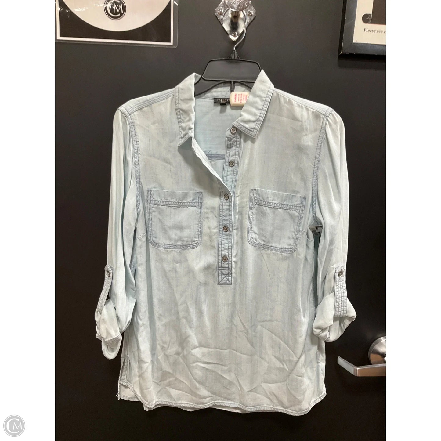 Top Long Sleeve By Talbots In Blue, Size: M