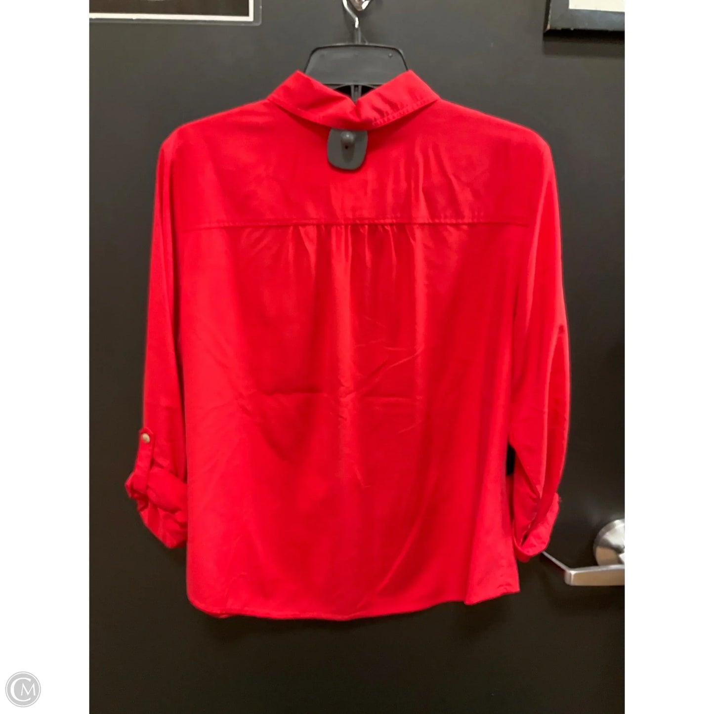 Blouse Long Sleeve By Chicos In Orange, Size: M