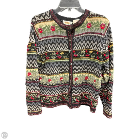 Sweater Cardigan By Talbots In Multi-colored, Size: 8
