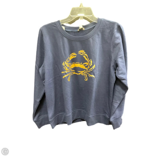 Top Long Sleeve By J. Crew In Blue & Gold, Size: M
