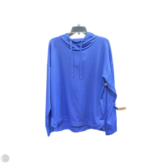 Athletic Top Long Sleeve Hoodie By Xersion In Blue, Size: Xxl