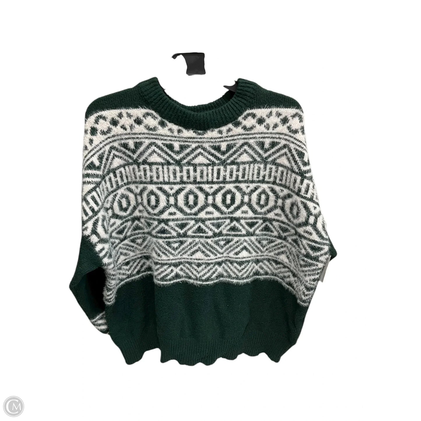 Sweater By Maurices In Green & White, Size: 1x