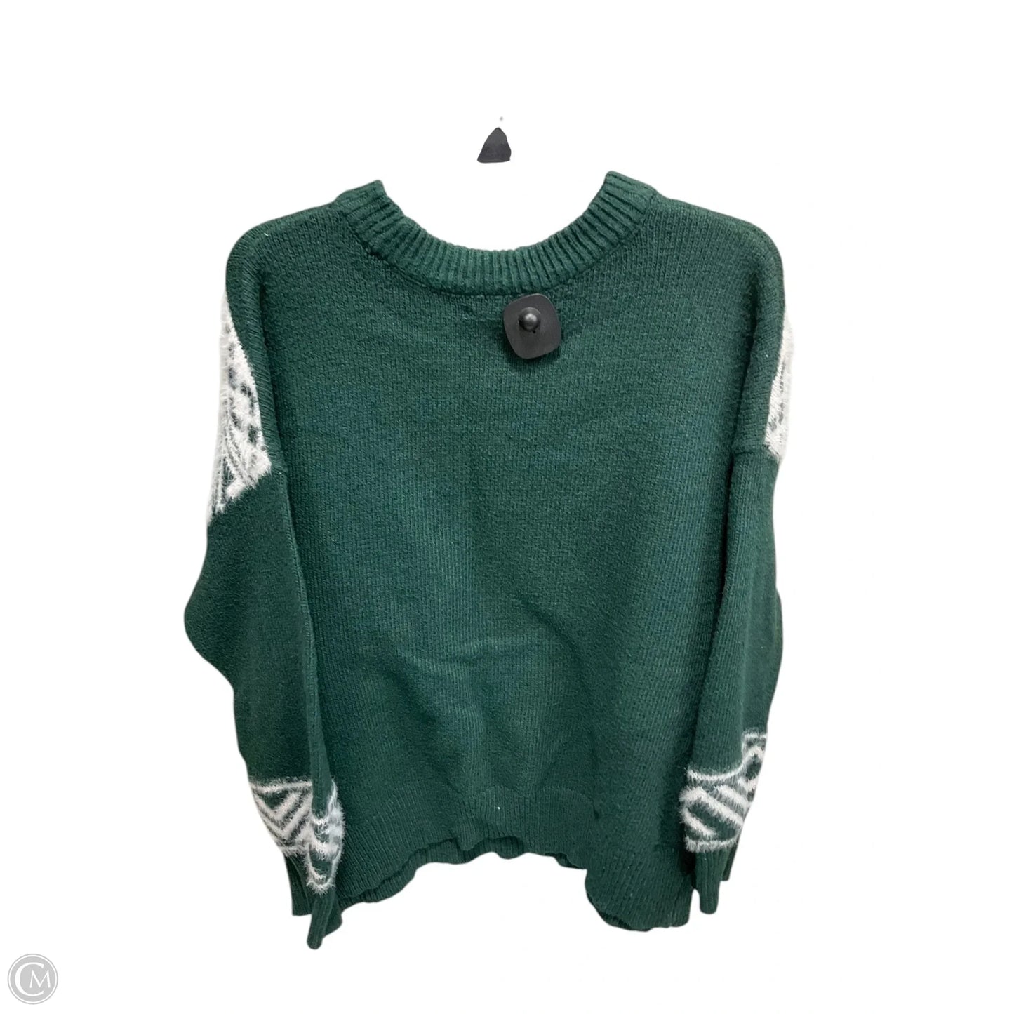 Sweater By Maurices In Green & White, Size: 1x