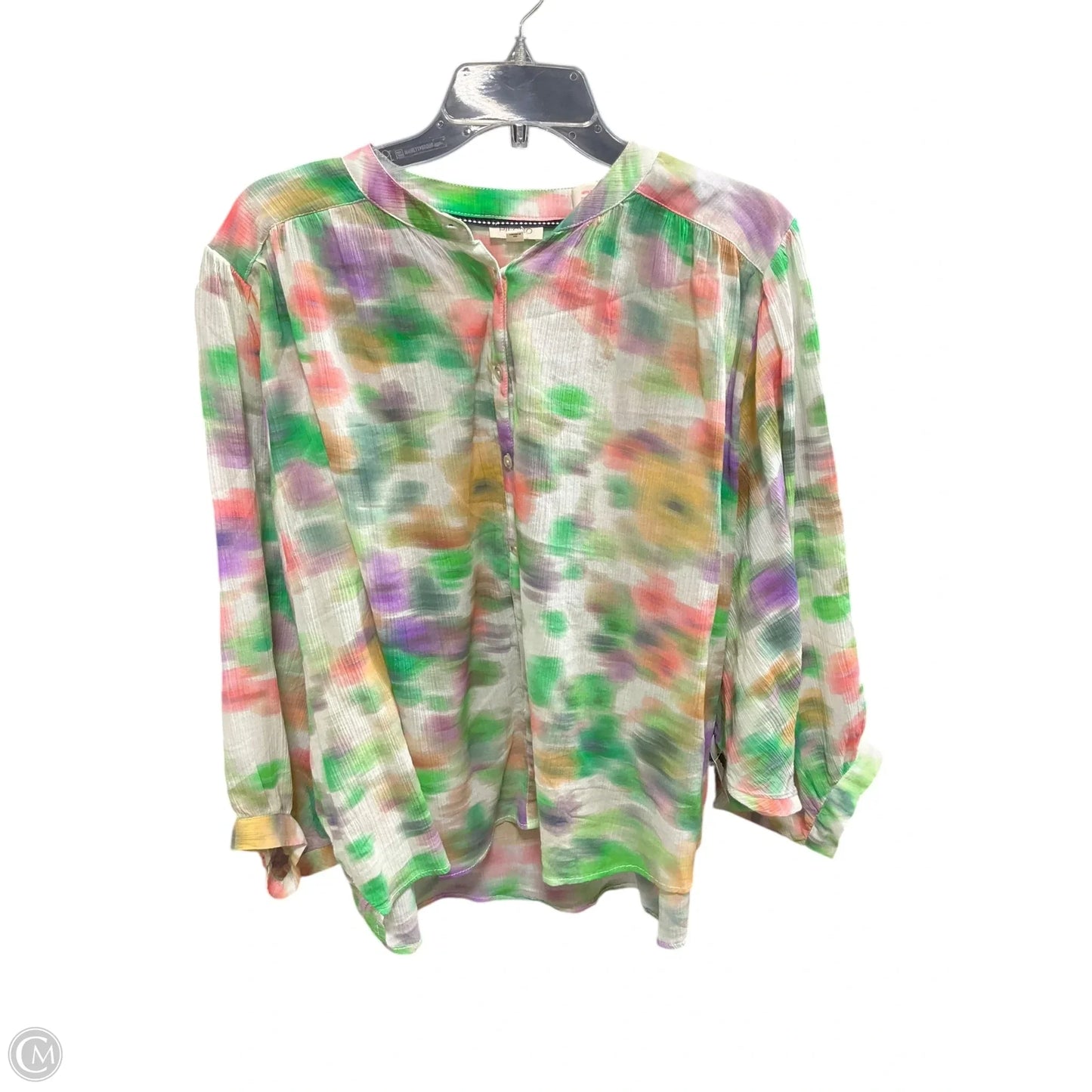 Top Long Sleeve By Pilcro In Multi-colored, Size: M