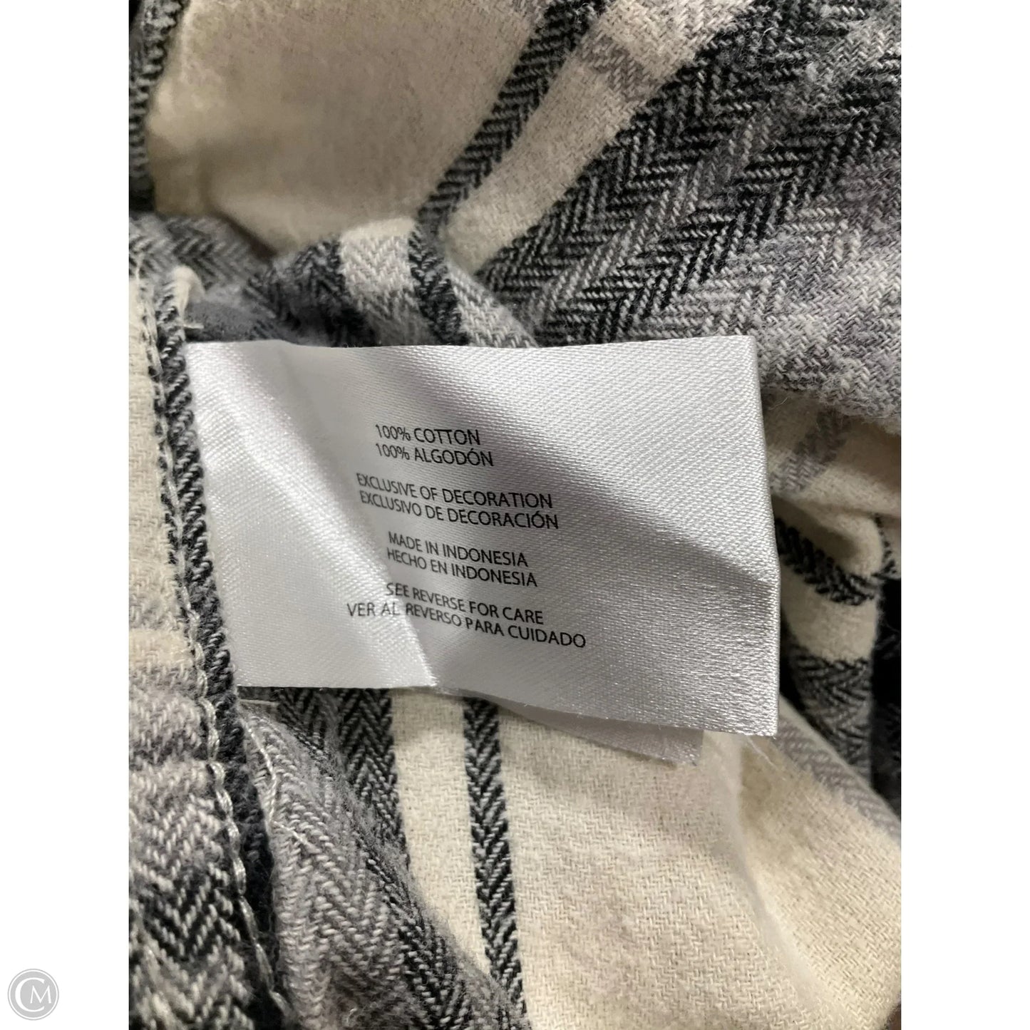 Blouse Long Sleeve By Gap In Cream & Grey, Size: M