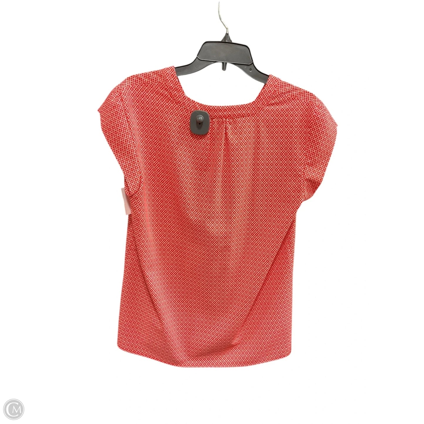 Top Short Sleeve By Hilary Radley In Red & White, Size: M