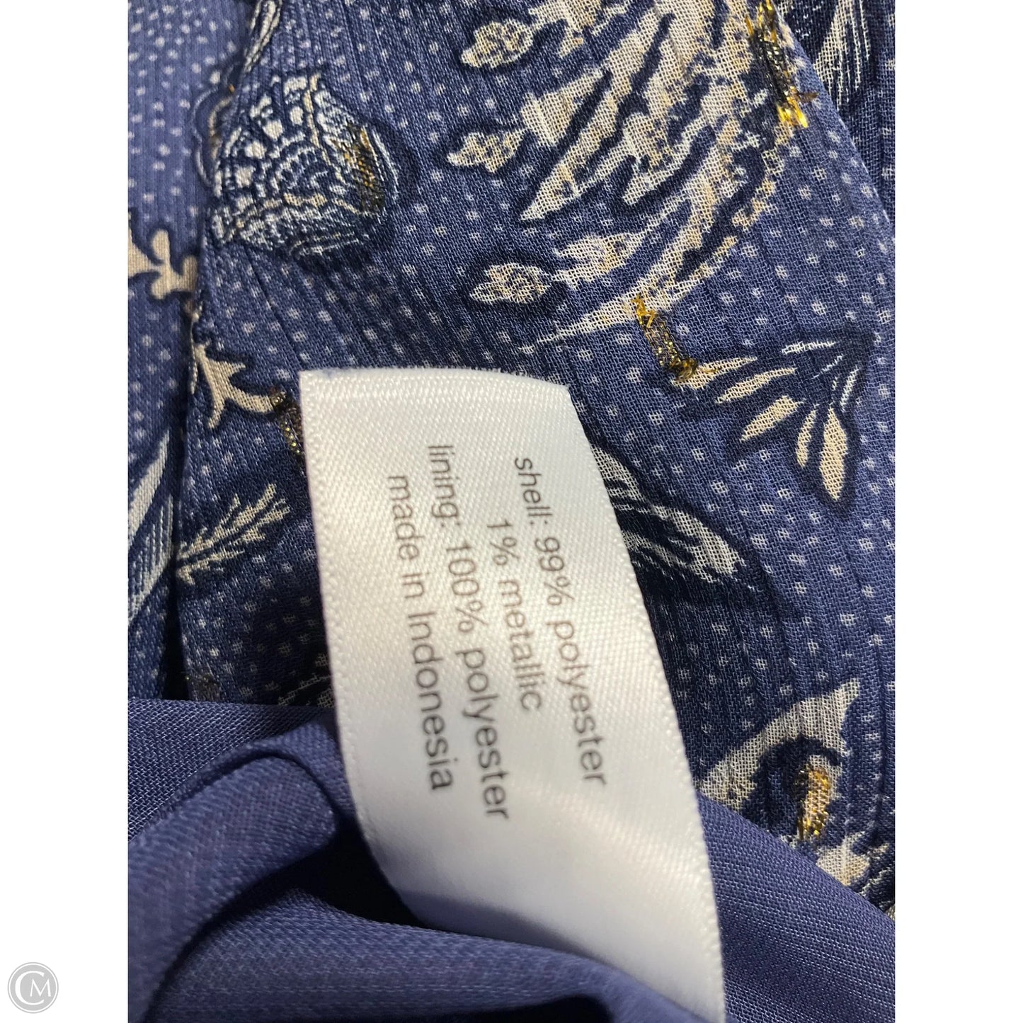 Top 3/4 Sleeve By Lane Bryant In Blue & Gold, Size: 1x