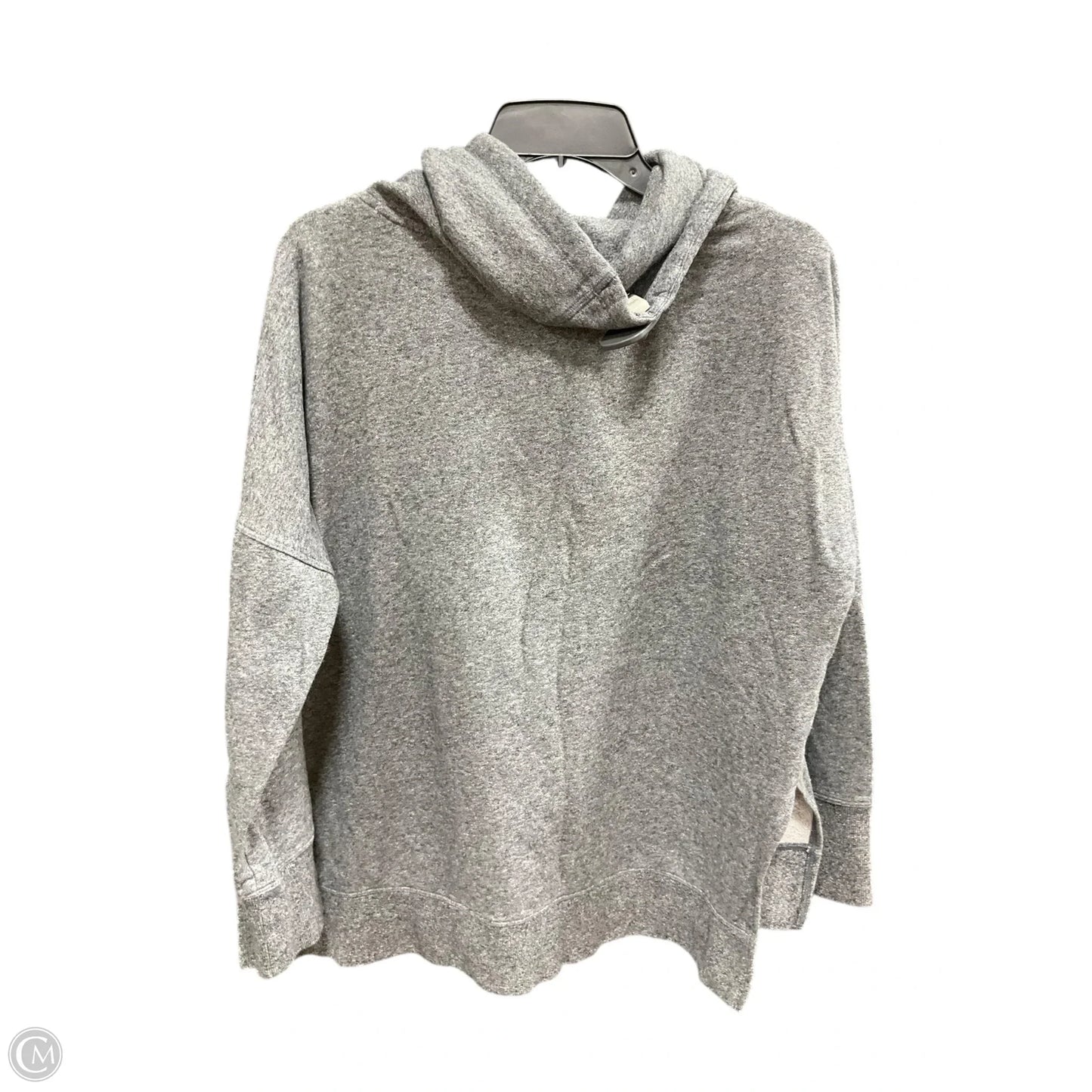 Athletic Sweatshirt Collar By Calvin Klein In Grey, Size: L