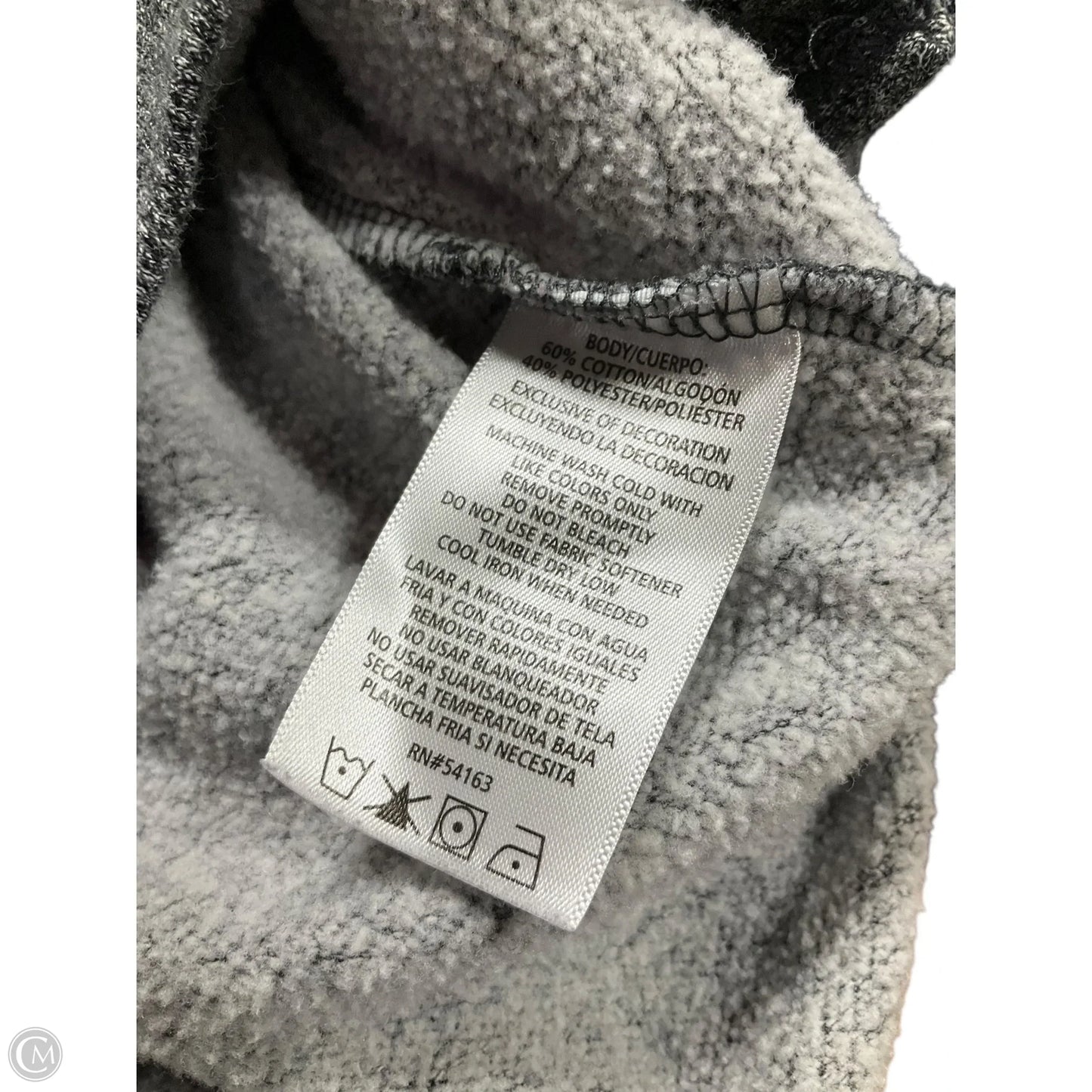 Athletic Sweatshirt Collar By Calvin Klein In Grey, Size: L