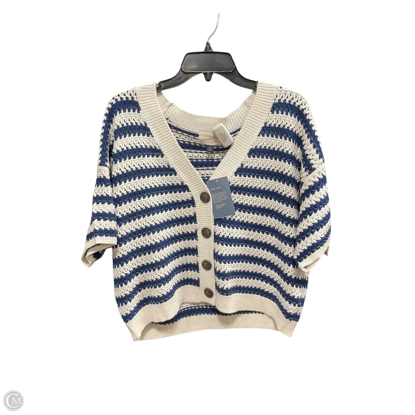 Top Short Sleeve By Universal Thread In Blue & Cream, Size: M