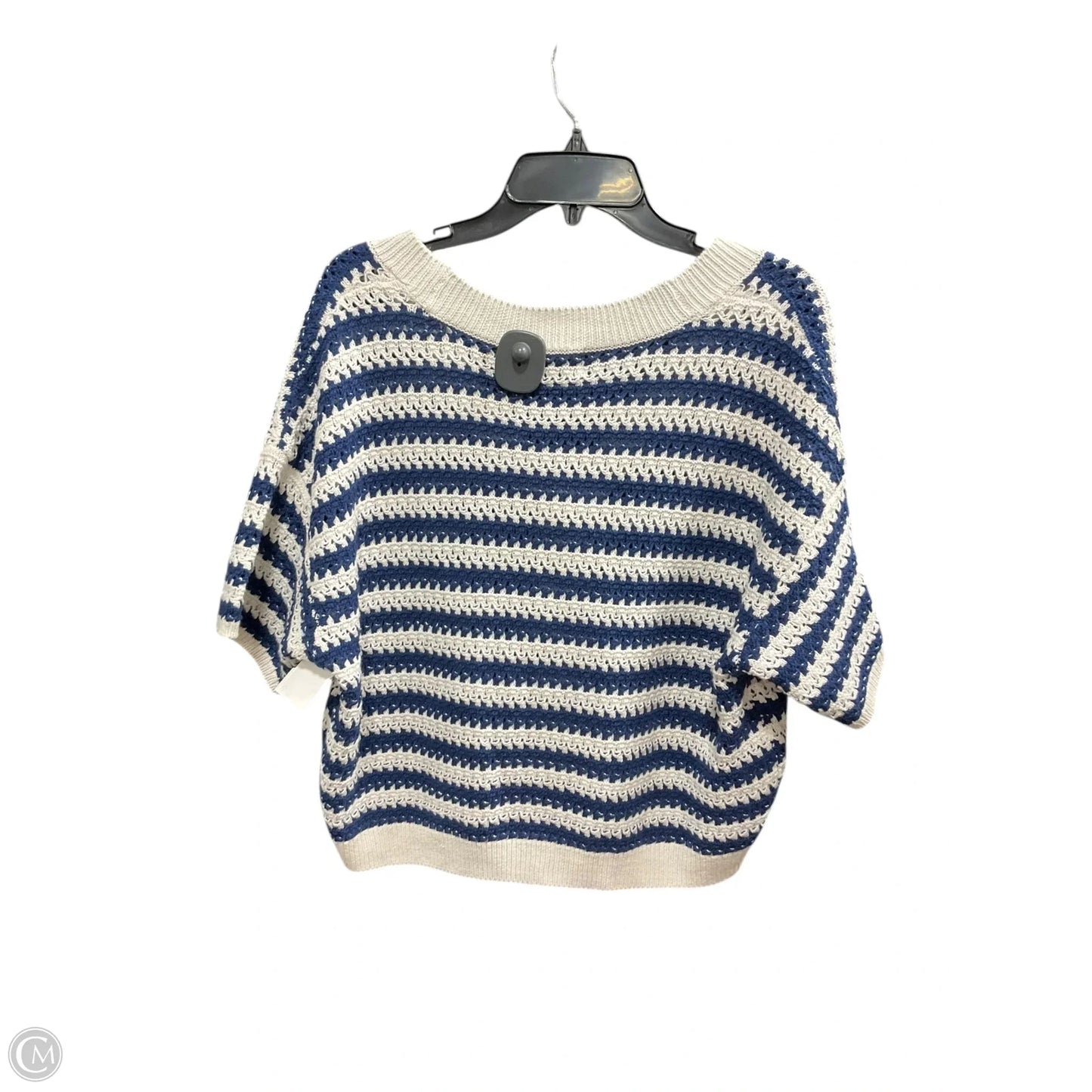 Top Short Sleeve By Universal Thread In Blue & Cream, Size: M