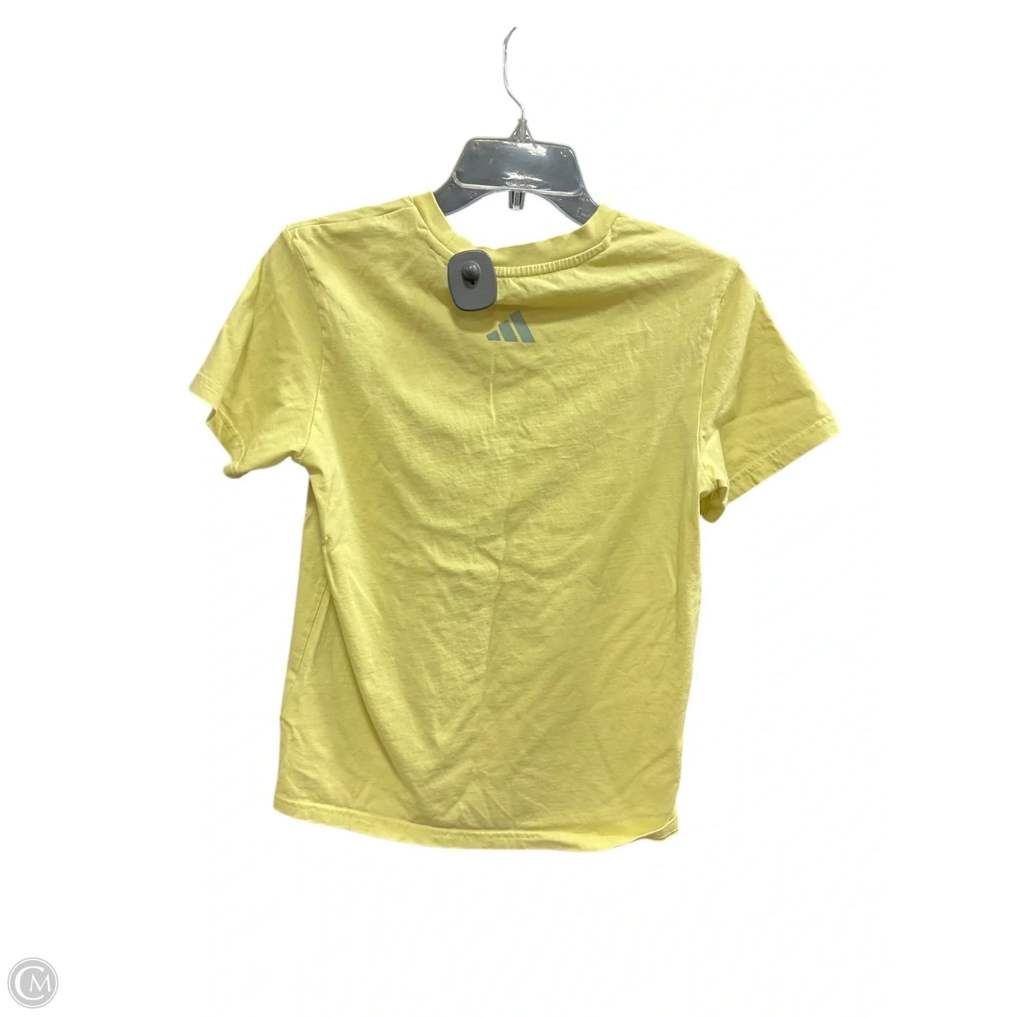 Athletic Top Short Sleeve By Adidas In Yellow, Size: S