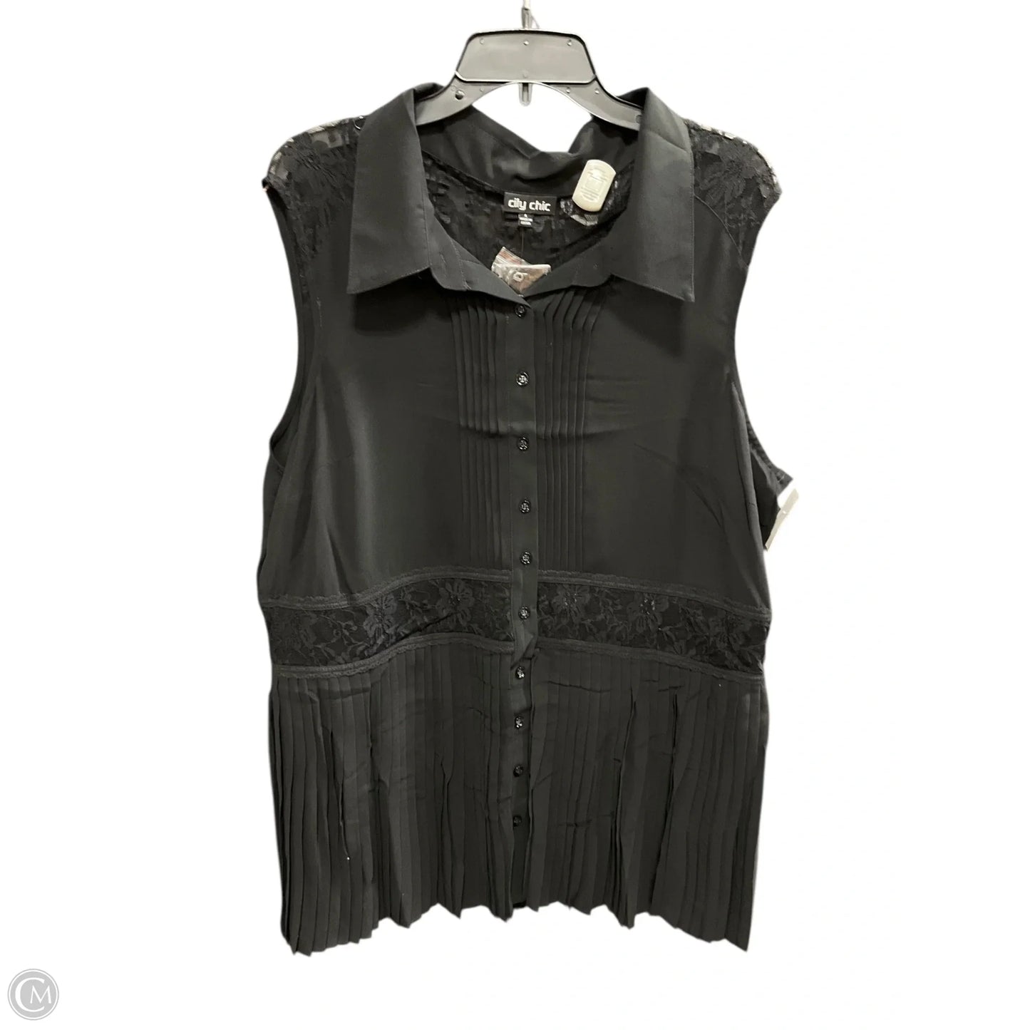 Top Sleeveless By City Chic In Black, Size: L