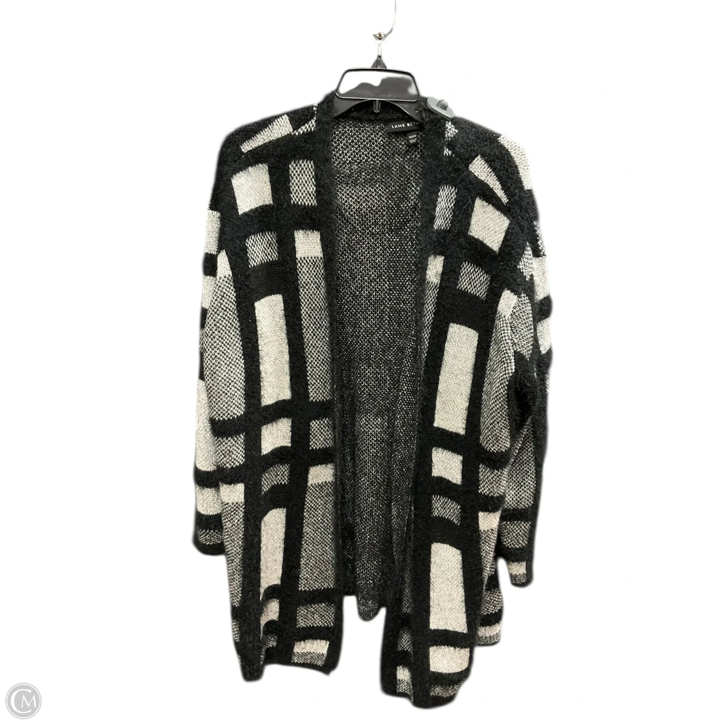 Sweater Cardigan By Lane Bryant In Black & Cream, Size: 1x