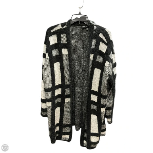 Sweater Cardigan By Lane Bryant In Black & Cream, Size: 1x