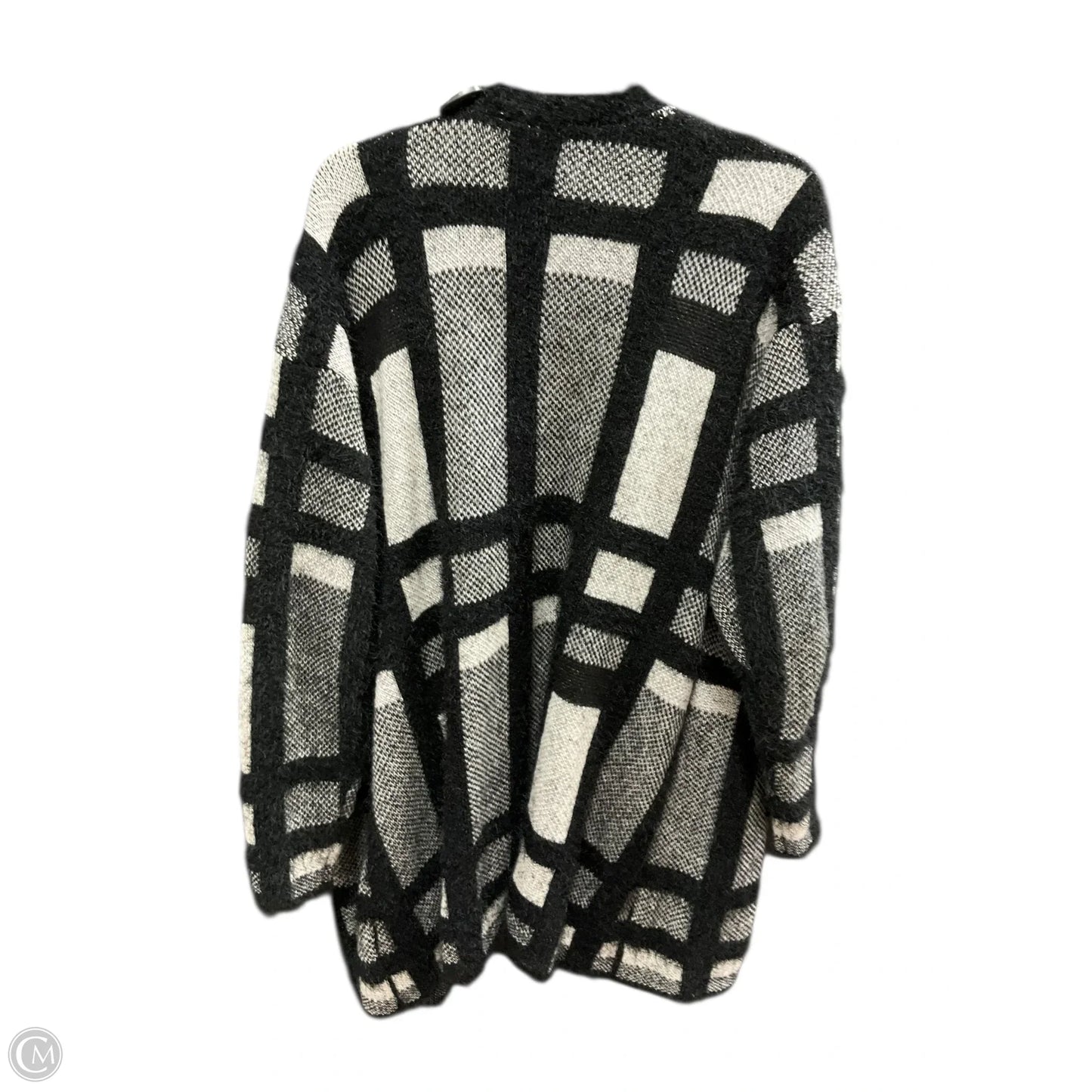 Sweater Cardigan By Lane Bryant In Black & Cream, Size: 1x