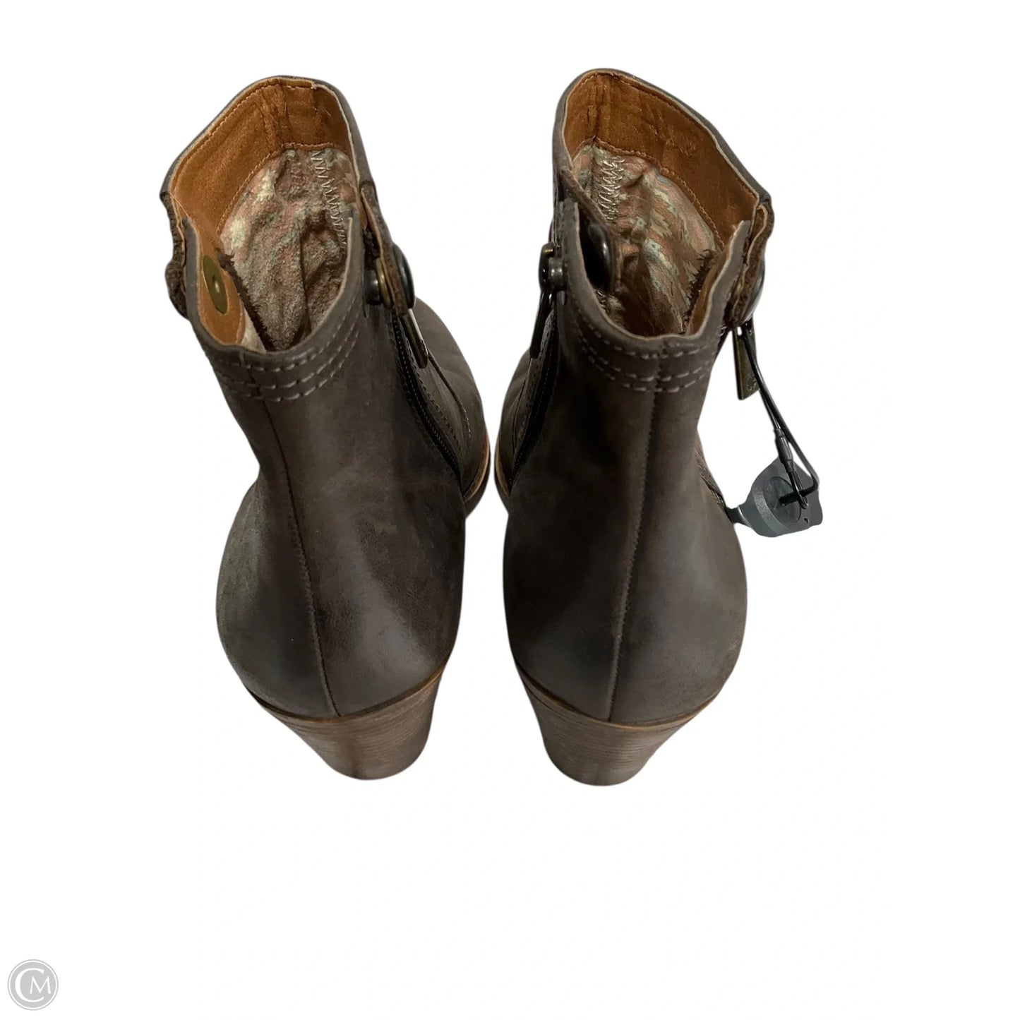 Boots Ankle Heels By Lucky Brand In Brown, Size: 9.5