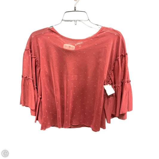Top Short Sleeve By Express In Red, Size: Xs