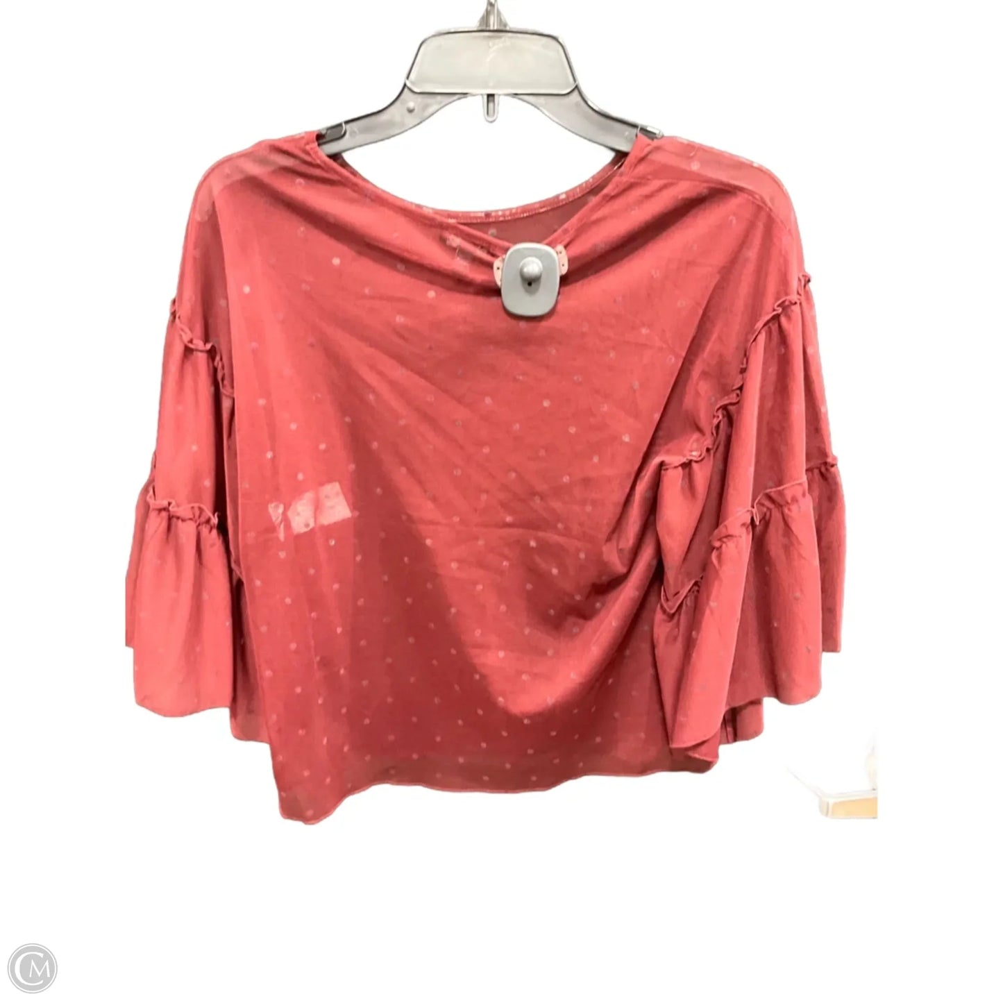 Top Short Sleeve By Express In Red, Size: Xs