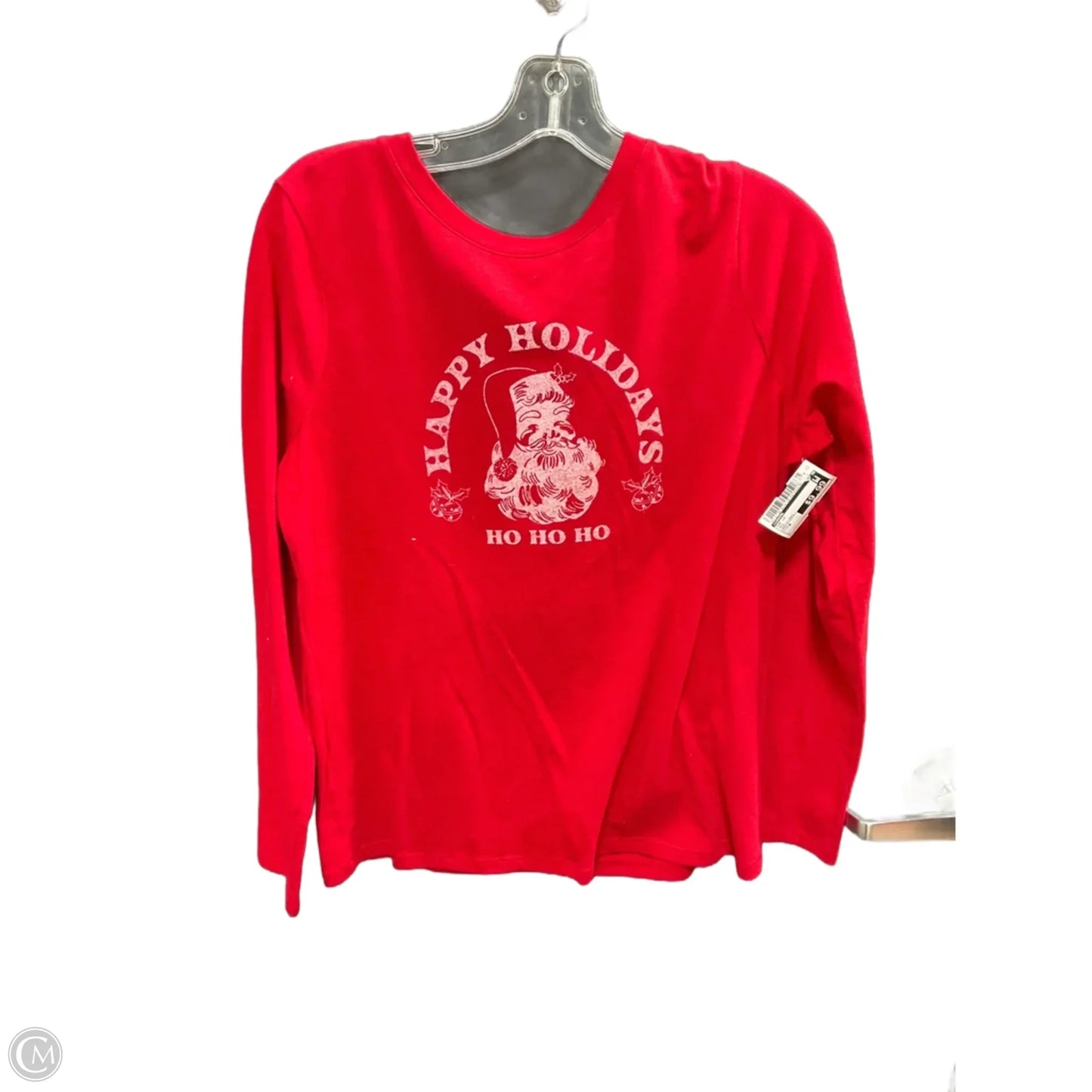 Top Long Sleeve By Sonoma In Red, Size: M