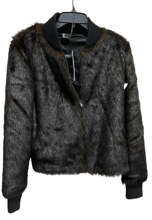 Jacket Faux Fur & Sherpa By Cma In Brown, Size: M