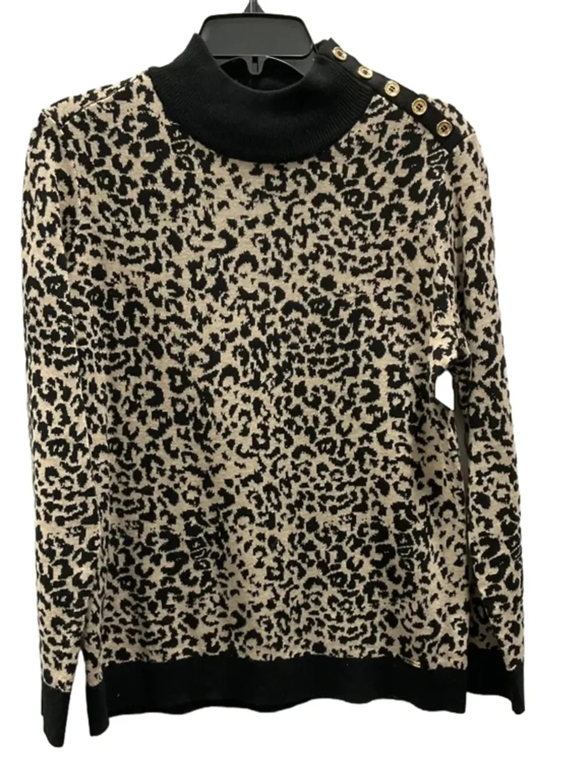 Sweater By Calvin Klein In Leopard Print, Size: M