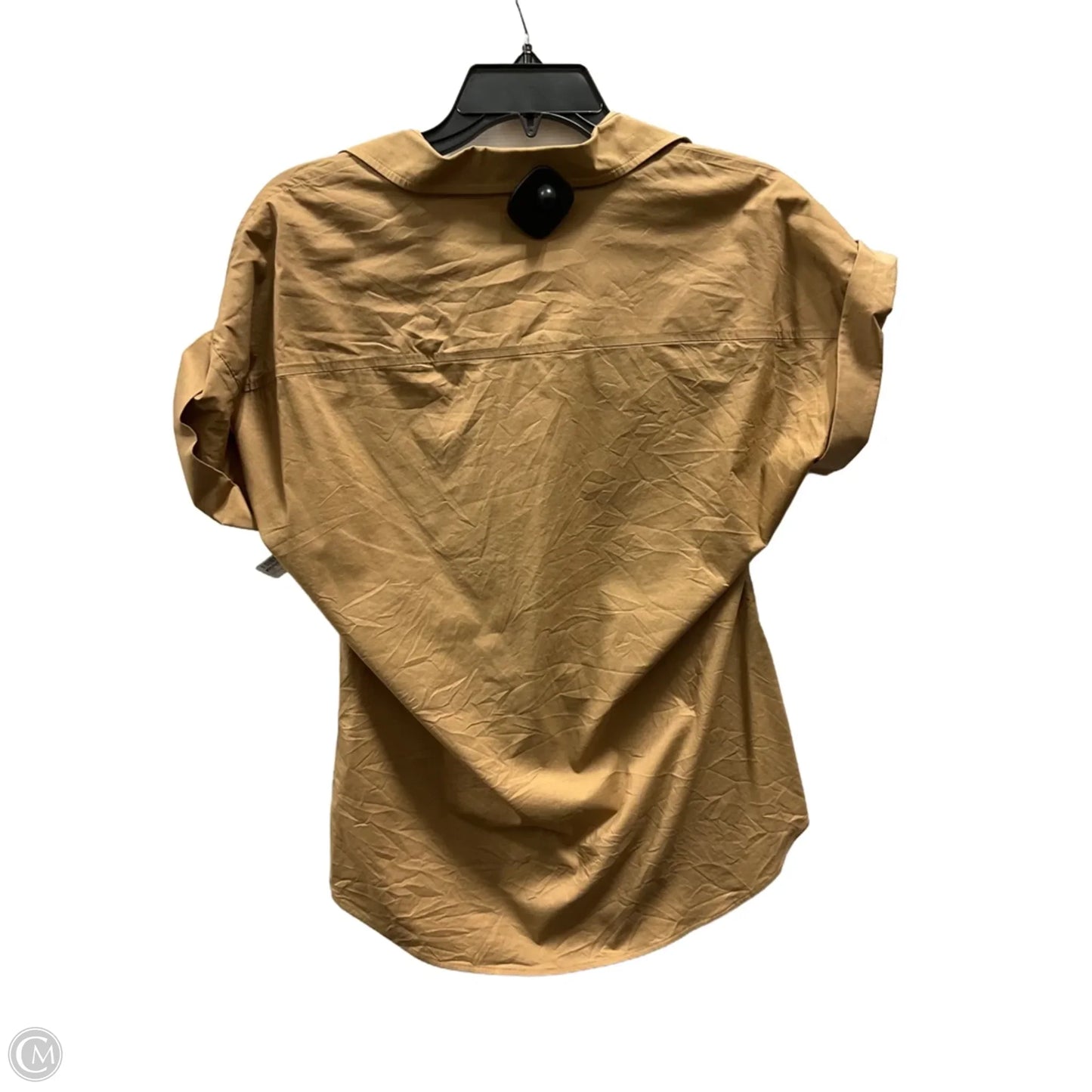 Top Short Sleeve By Lauren By Ralph Lauren In Tan, Size: S