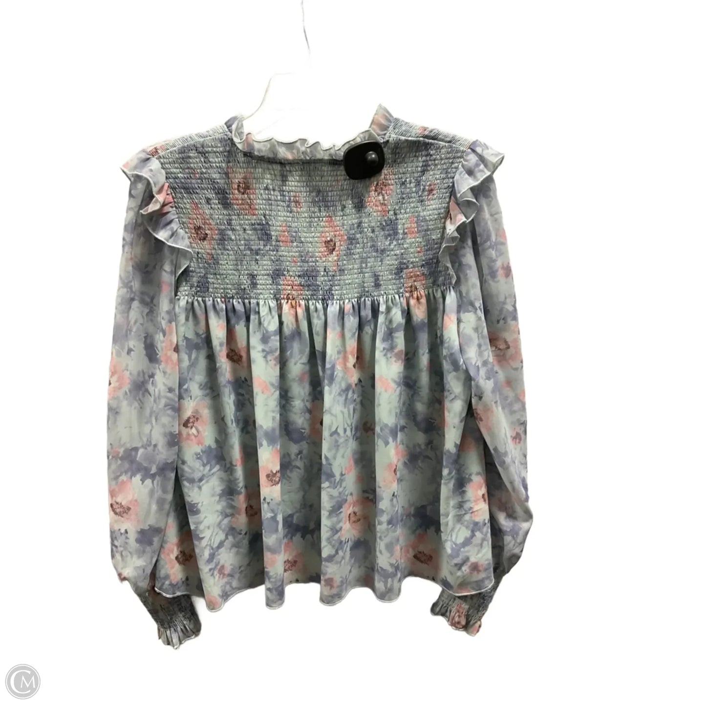 Top Long Sleeve By Grace + Karma In Aqua, Size: M