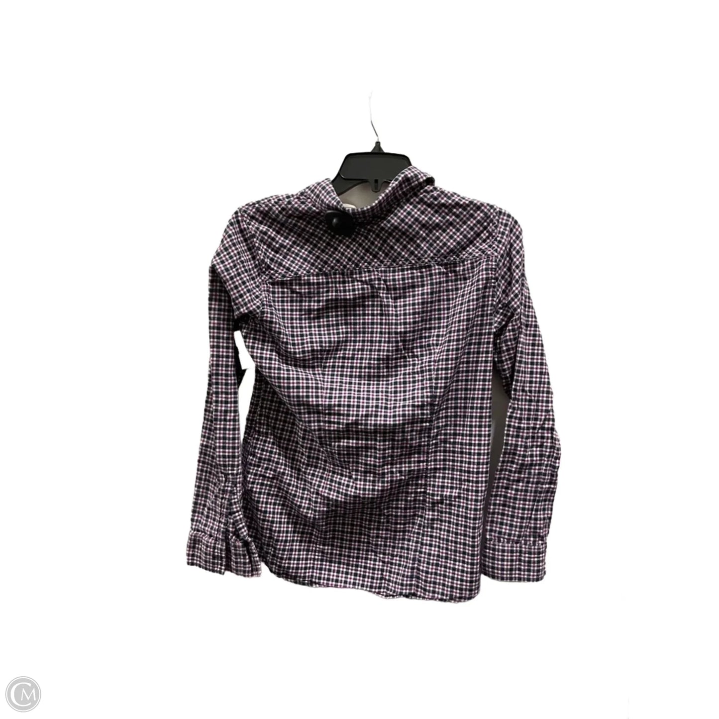 Blouse Long Sleeve By Eddie Bauer In Blue & Purple, Size: S