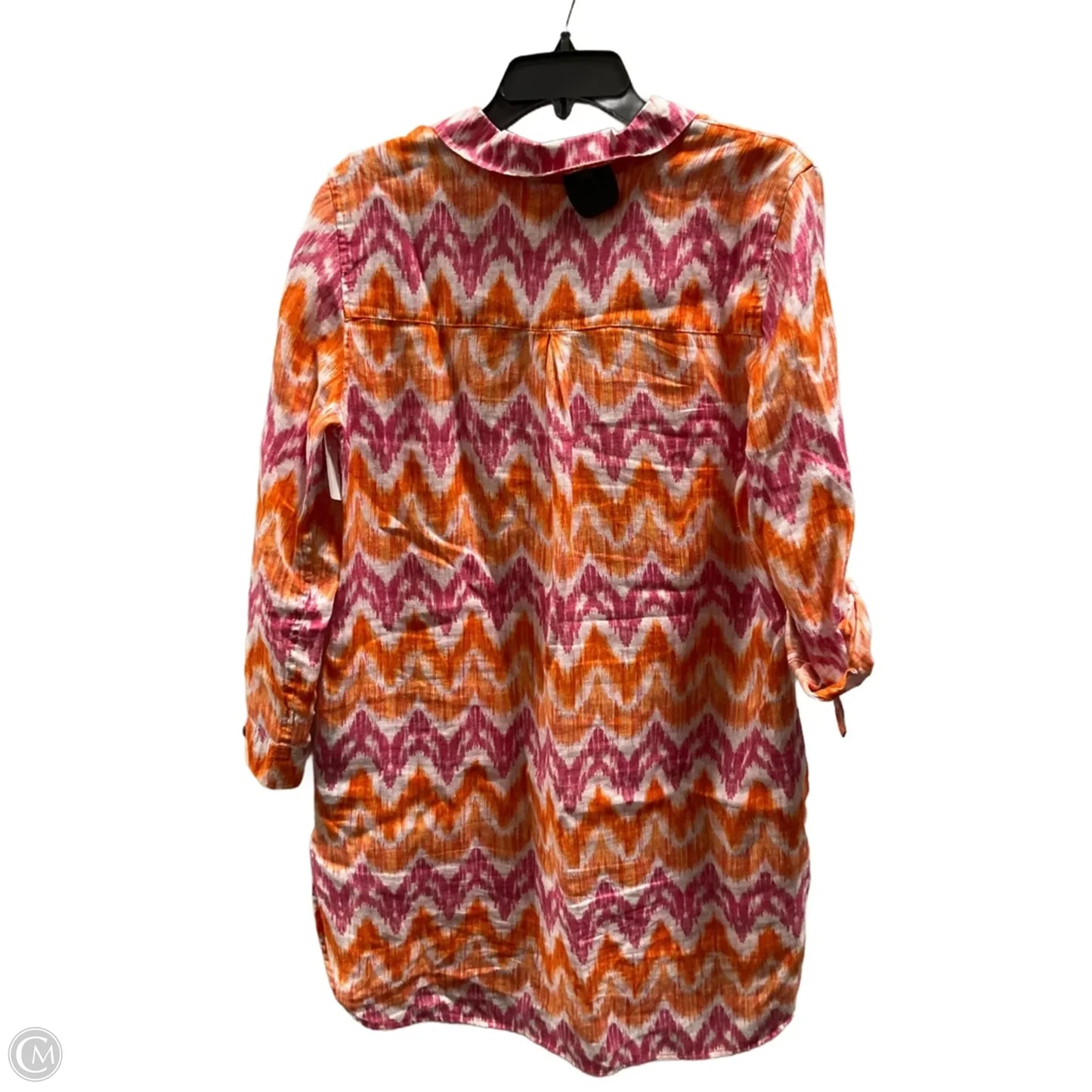 Dress Casual Midi By Chicos In Orange & Pink, Size: 6