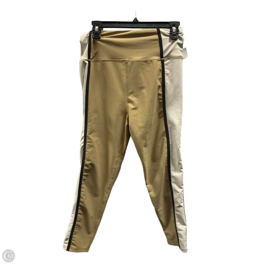 Athletic Leggings By Sage In Black & Gold, Size: L