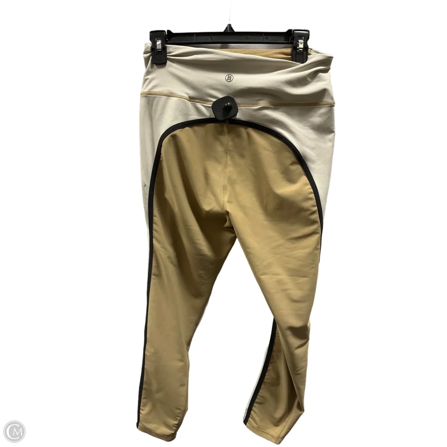 Athletic Leggings By Sage In Black & Gold, Size: L