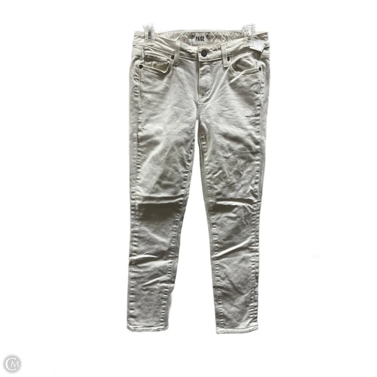 Jeans Skinny By Paige In White, Size: 4