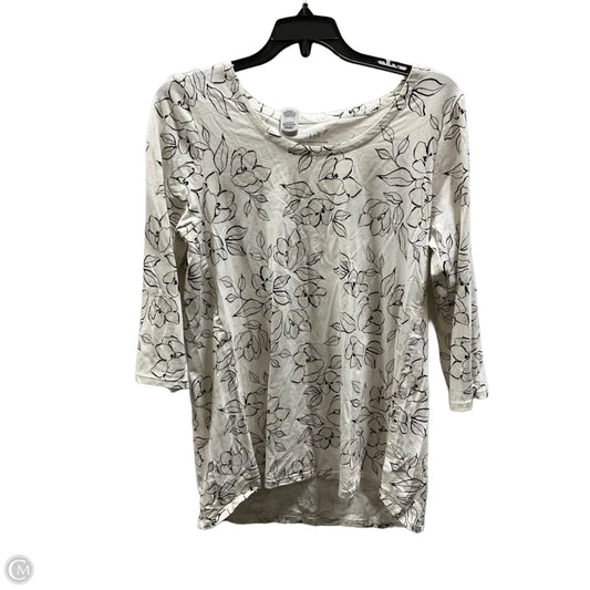 Top Long Sleeve By J. Jill In Cream & Tan, Size: S