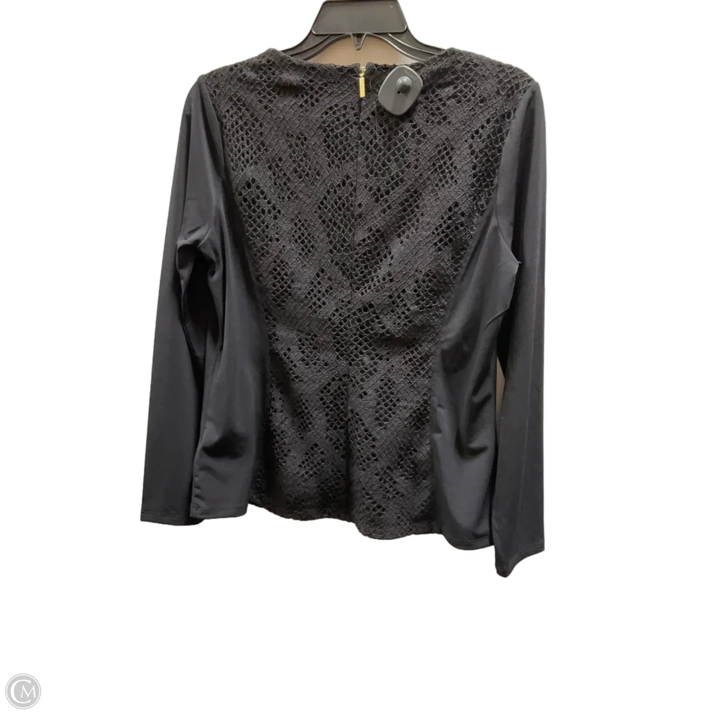 Top Long Sleeve By Michael By Michael Kors In Black, Size: L