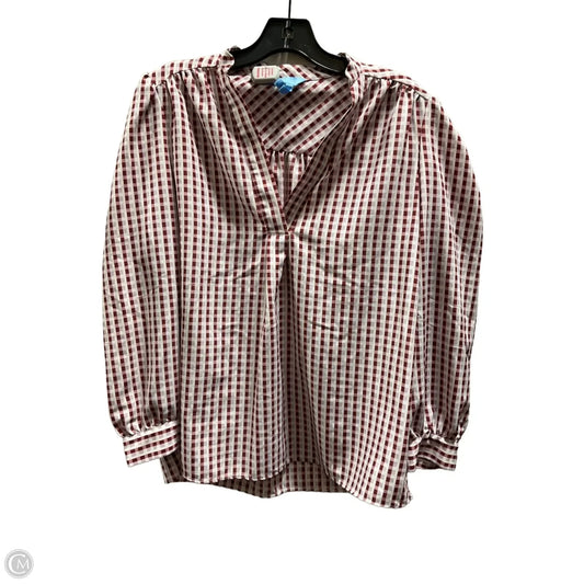 Top Long Sleeve By Draper James In Purple & Red, Size: S