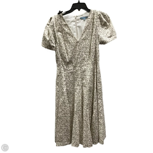 Dress Casual Midi By Antonio Melani In Green & White, Size: 6