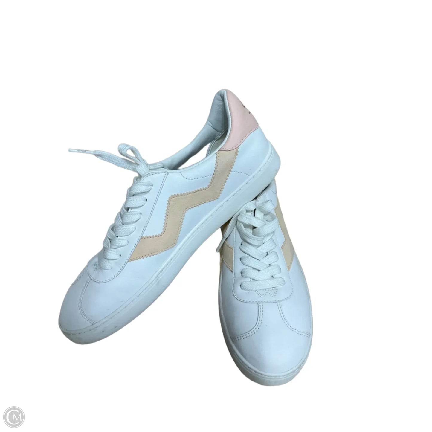 Shoes Designer By Stuart Weitzman In Pink & White, Size: 7.5