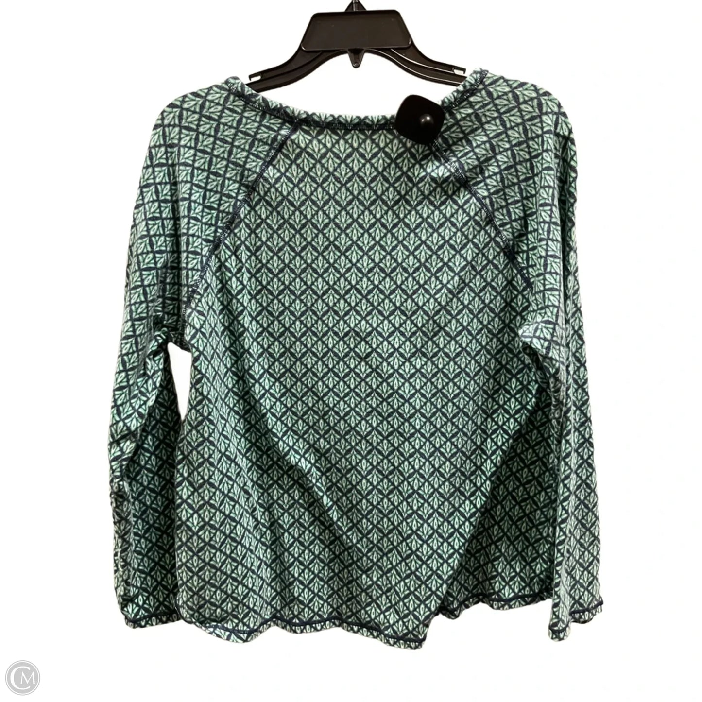 Top Long Sleeve By Talbots In Blue & Green, Size: Xl