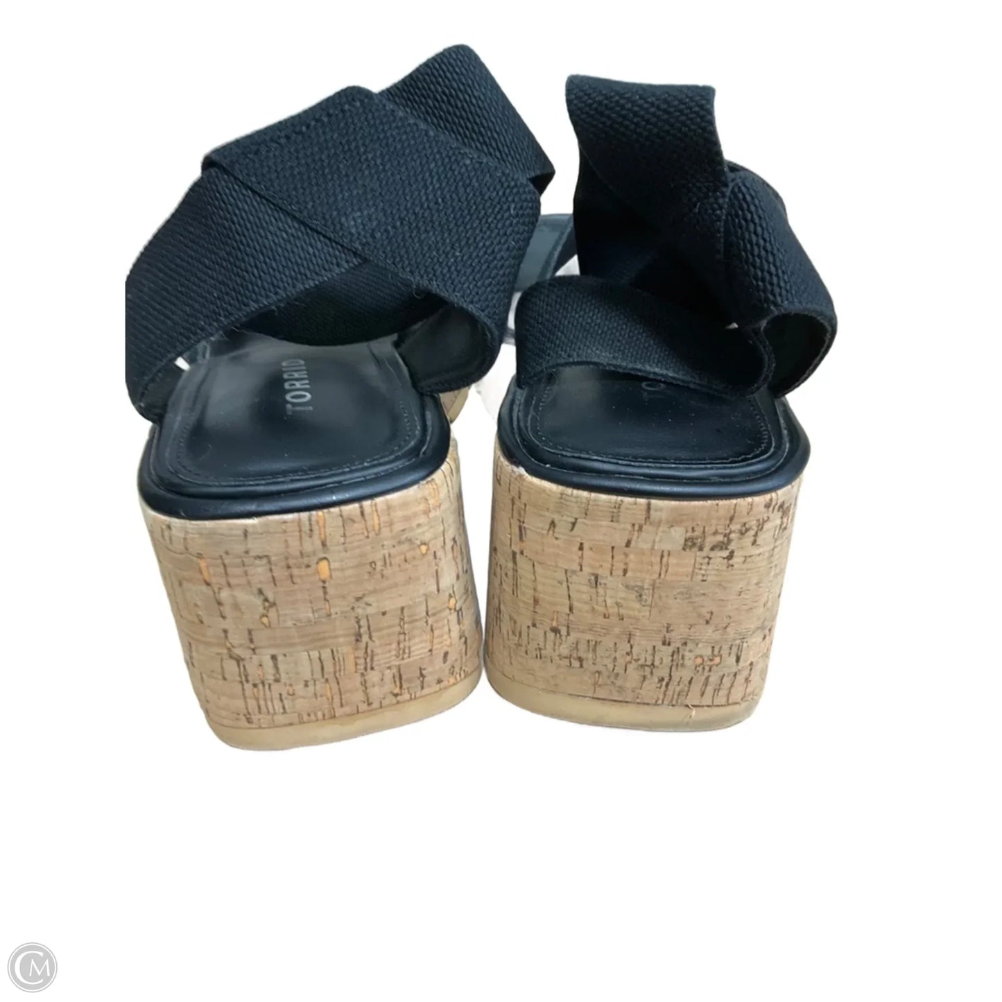 Sandals Heels Platform By Torrid In Black, Size: 8.5