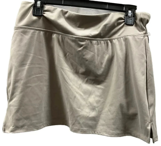 Athletic Skort By Calvin Klein Performance In Beige, Size: L