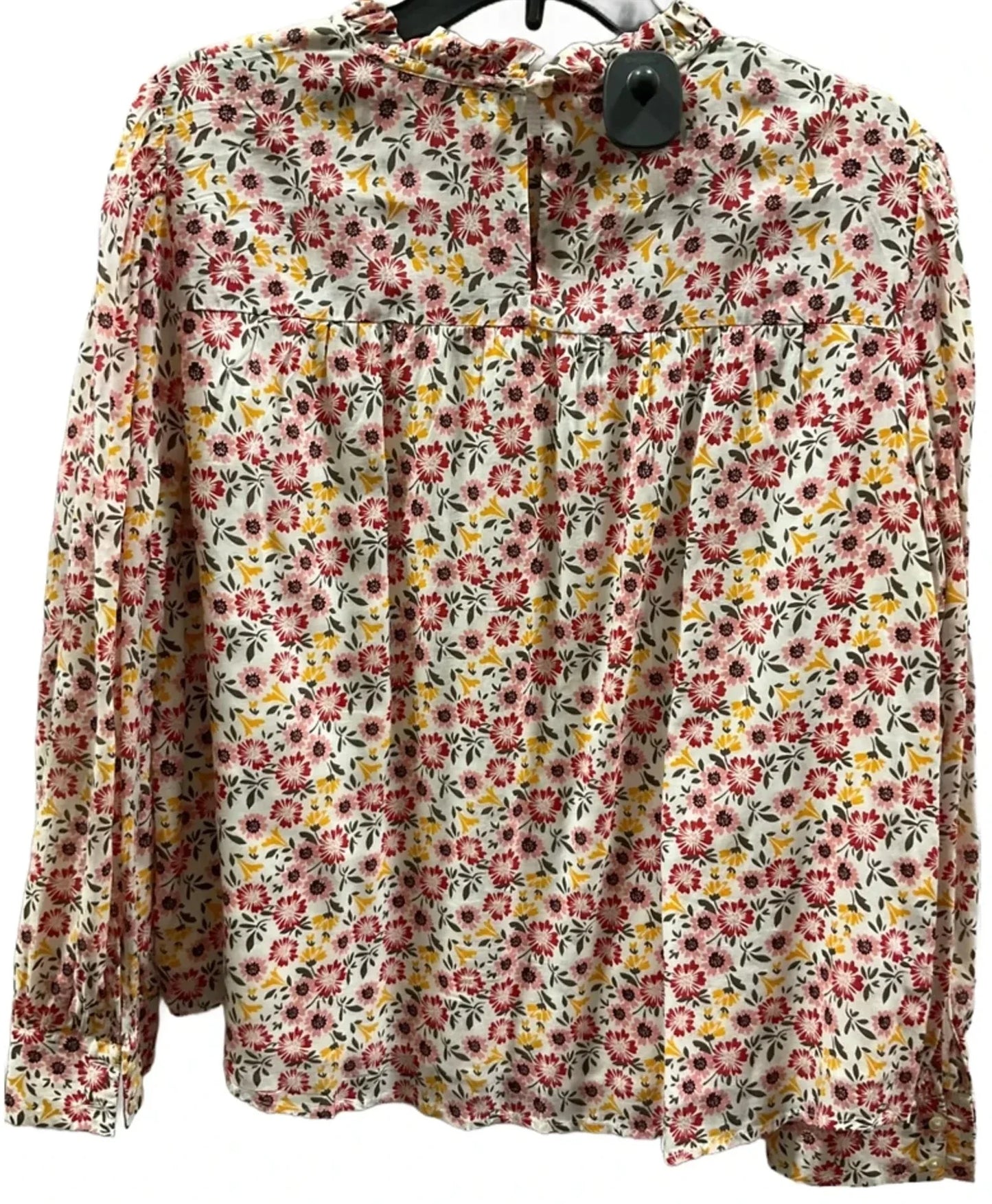 Top Long Sleeve By Loft In Floral Print, Size: L