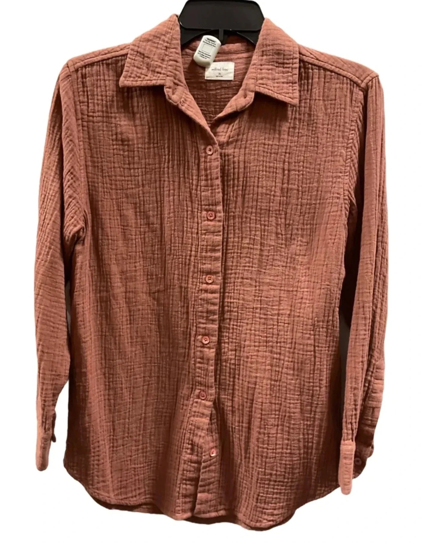 Blouse Long Sleeve By Wilfred In Orange, Size: Xs