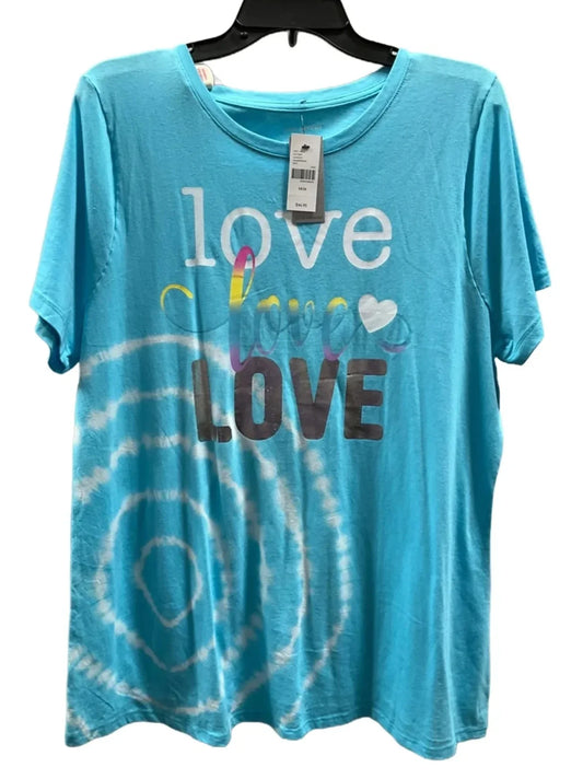 Top Short Sleeve By Lane Bryant In Aqua, Size: Xl