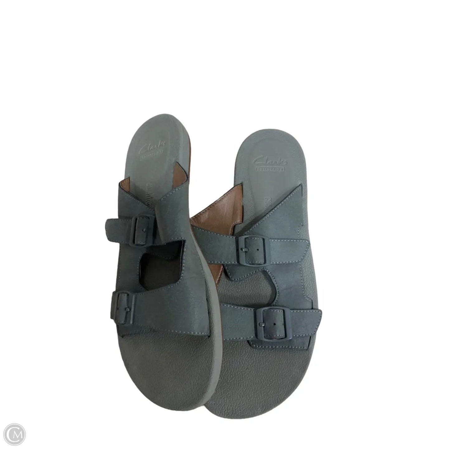 Sandals Flats By Clarks In Green, Size: 12