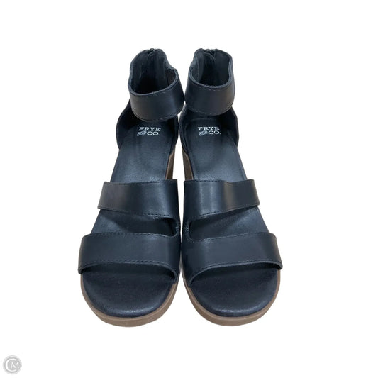 Sandals Heels Block By Frye And Co In Black, Size: 7