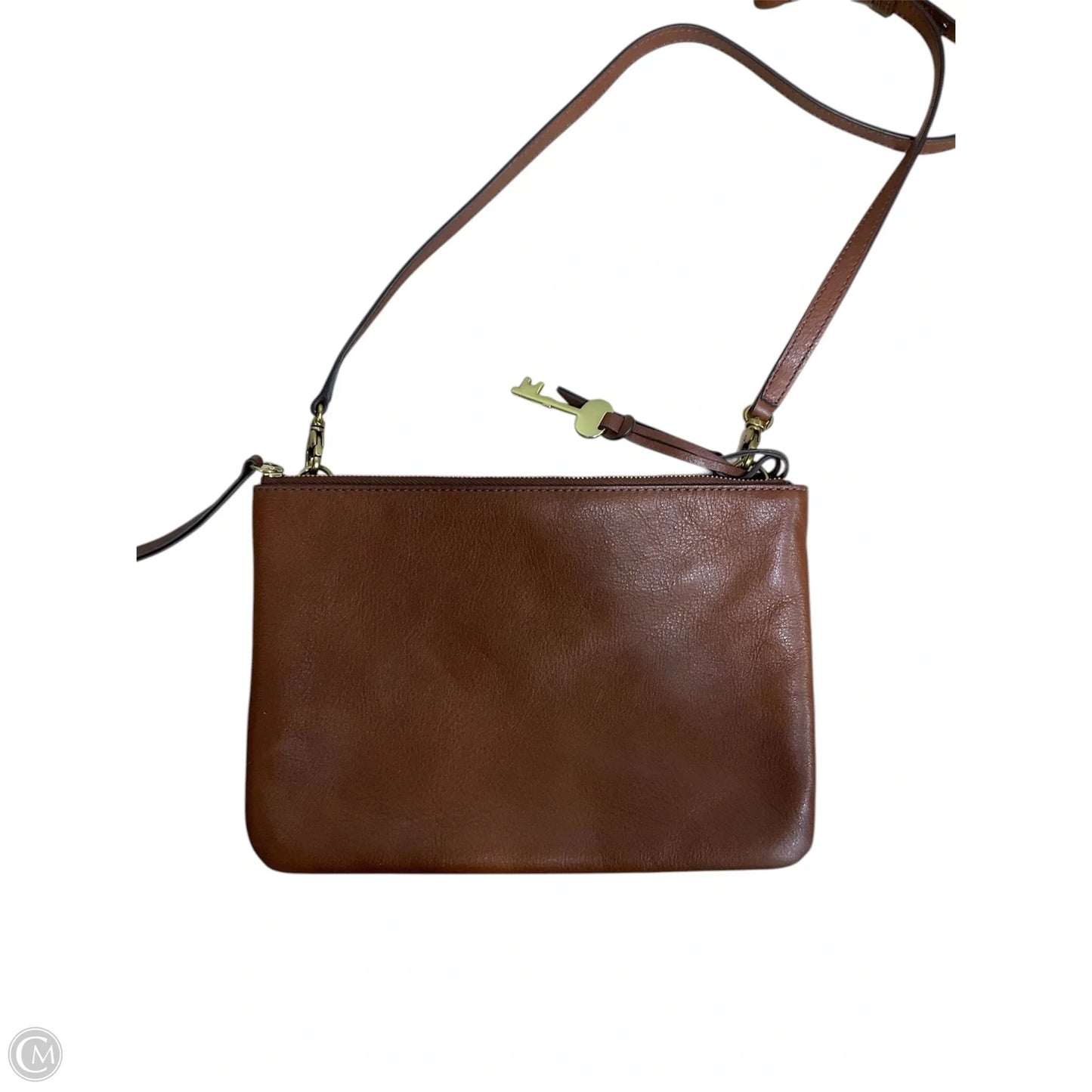 Crossbody Leather By Fossil, Size: Medium