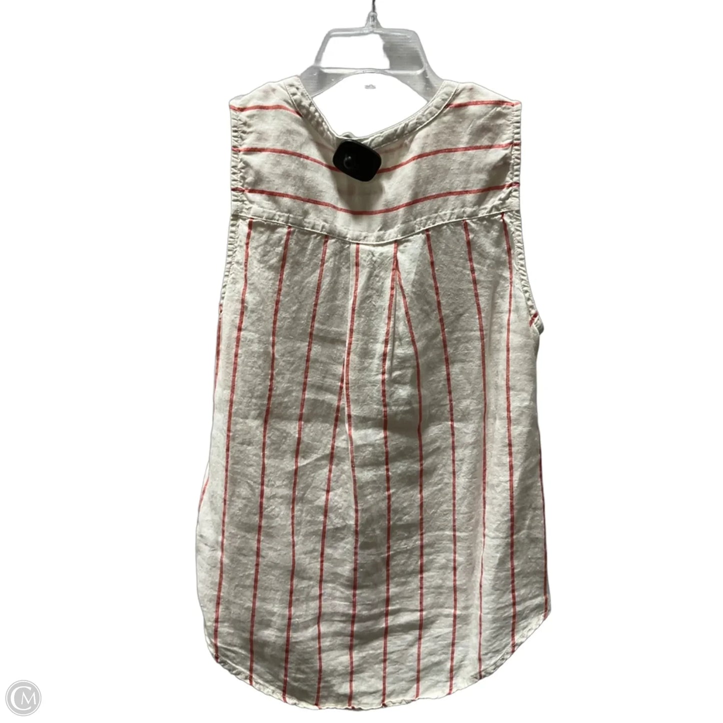 Top Sleeveless By C And C In Cream & Red, Size: S
